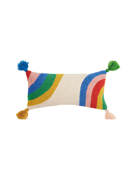 Peking Handicraft Rainbow With Tassels Hook Pillow