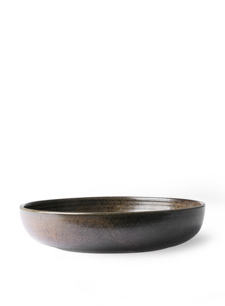 Home Chefs Ceramics: Deep Plate Rustic Black
