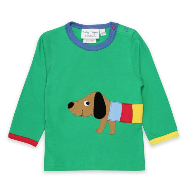 Organic Multi Sausage Dog Applique T-Shirt