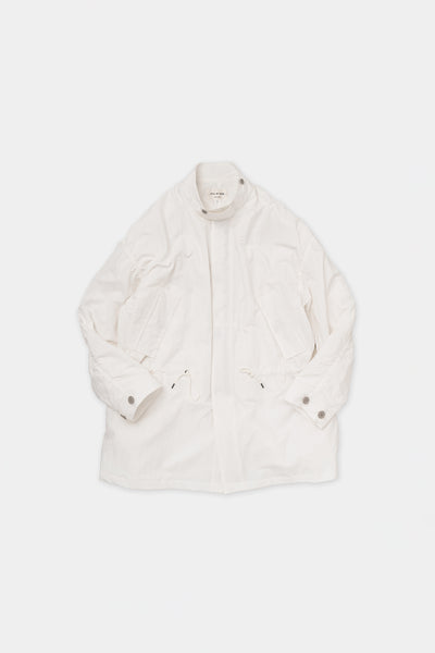 Crisp Nylon Coat Off White