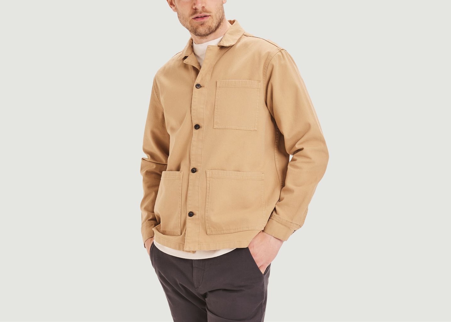 Knowledge Cotton Apparel  Pine Jacket In Gots Certified Cotton