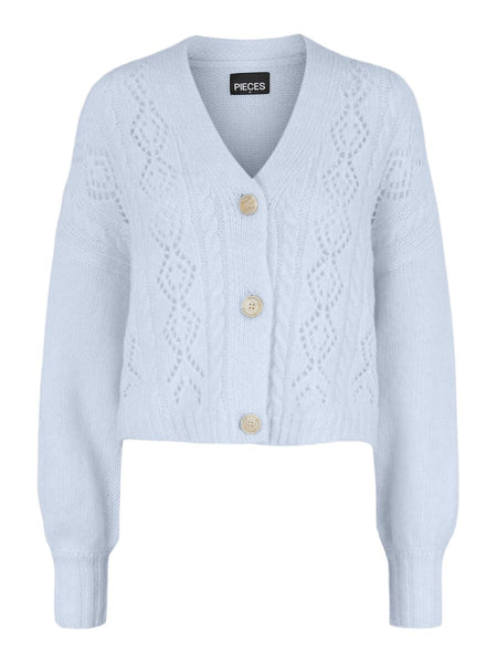 Pieces Heaven Knitted Cardigan - Blue
