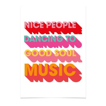 Mint Tea Boutique Kiss Me At The Disco 'nice People' A4 Print
