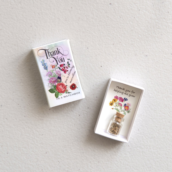 Marvling Bros Ltd Thank You Wildflower Seeds In A Matchbox