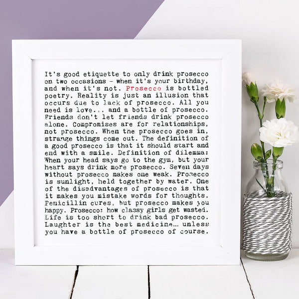 IKEA Wise Words - Prosecco Print