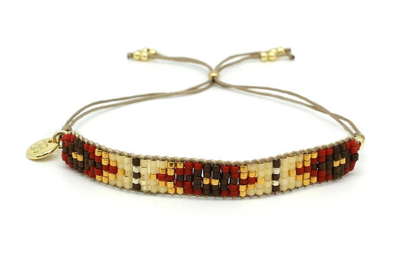 Starlight Amber Beaded Friendship Bracelet