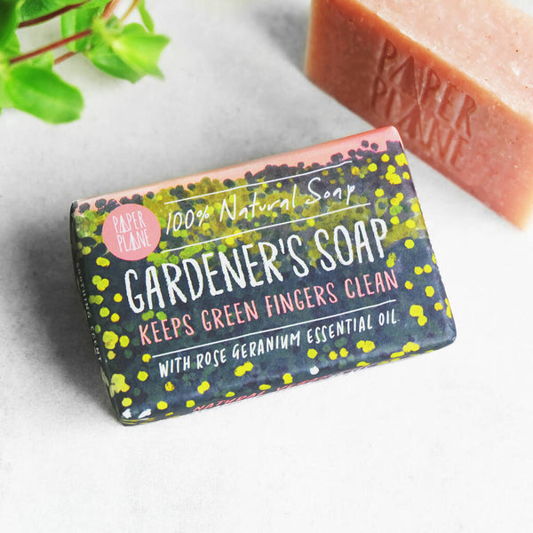 Paper Plane Rose Geranium Gardener's Soap 100% Natual Vegan