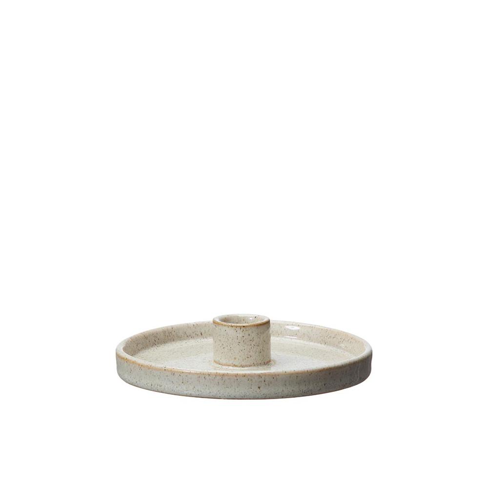 Off-White Ceramic Candle Holder