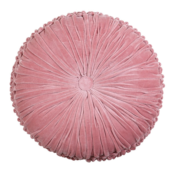 CASA AMAROSA Velvet Round Handmade Pillow Pink