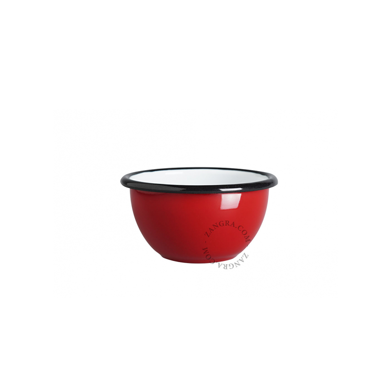 Zangra Medium Enamel Bowl in Red 0.25L