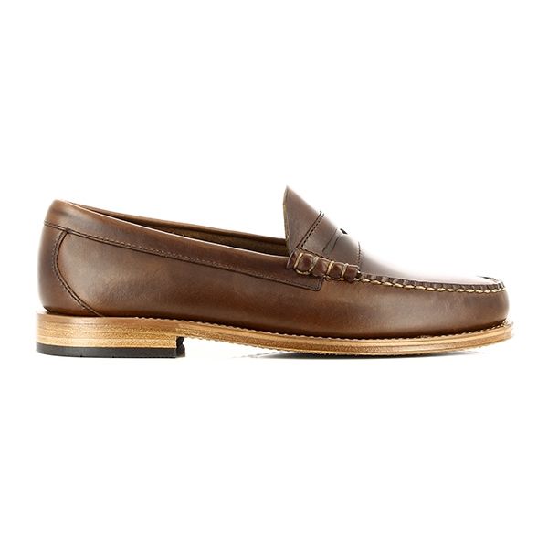 GH Bass Weejuns Larson Pull Up Shoe - Dark Brown Leather