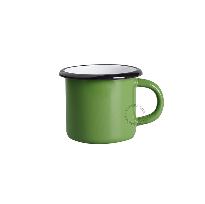 Zangra 40cL Green Enamel Mug