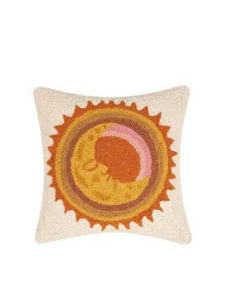 Retro Moon Flow Hook Pillow