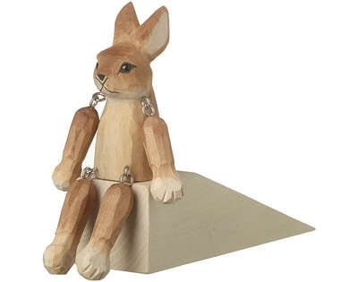 Light & Living Wood Doorstop Rabbit
