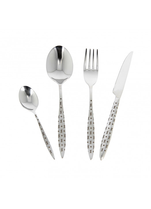 BOUTIQUE CARPE DIEM Set for 4 Stainless Steel Skivintage Collection Cutlery