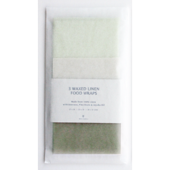 Wax Atelier Set of 3 Waxed Linen Food Wraps - Ivy