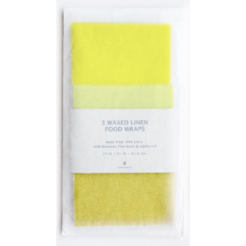 Wax Atelier Set of 3 Waxed Linen Food Wraps - Weld (Yellows)