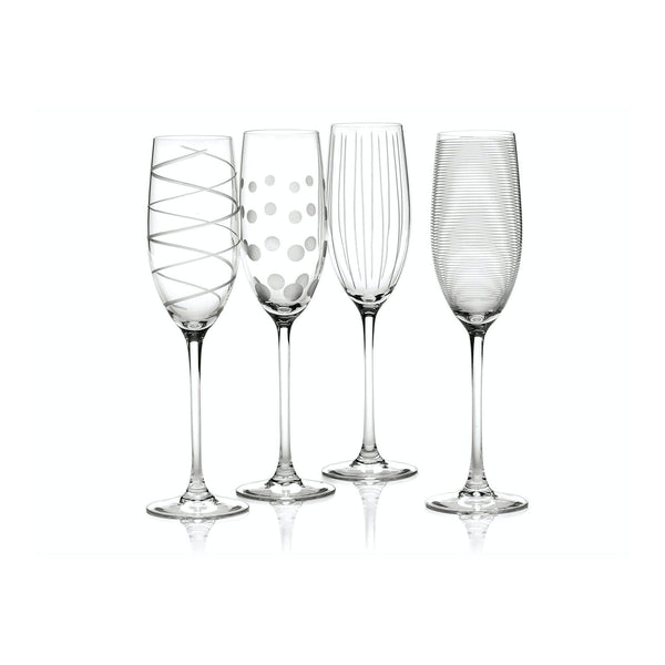 Distinctly Living Deco Champagne Flutes - Set Of 4