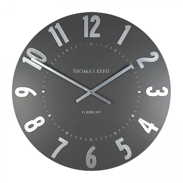 Distinctly Living 20" Mulberry Wall Clock Graphite Silver