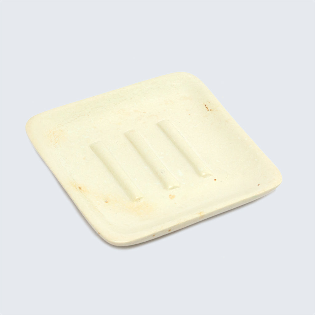 Kenyan Soapstone Square Soap Dish 'Natural&#x27