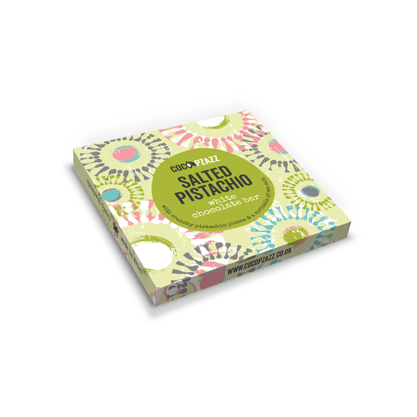 80g Salted Pistachio White Chocolate Bar