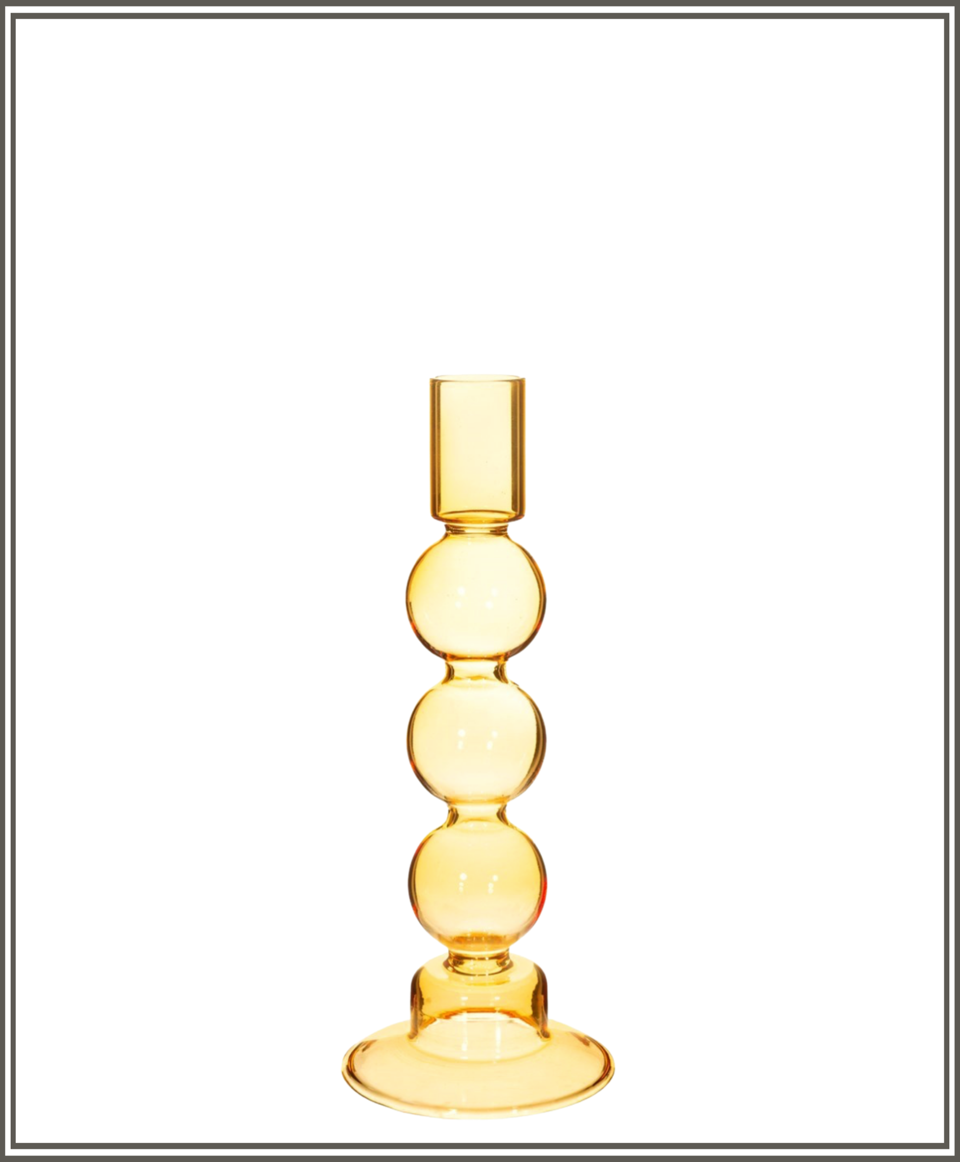 Bubble Yellow Candle Holder