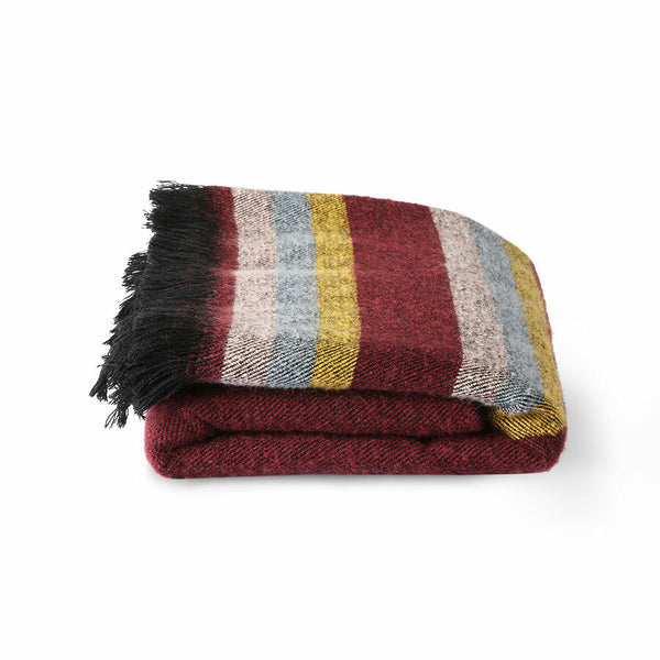 FLUFFY THROW BURGUNDY