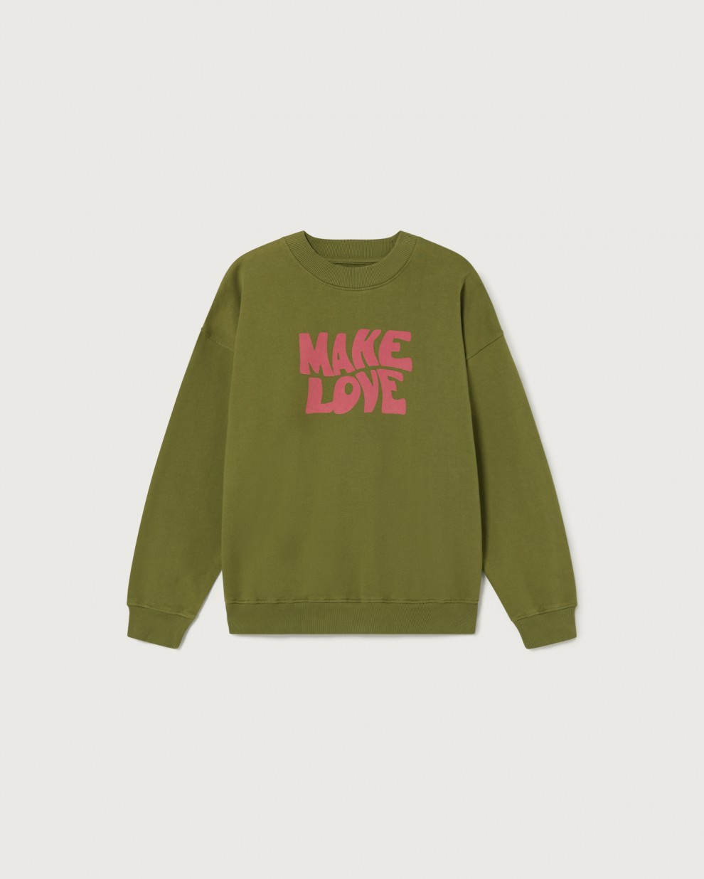 Thinking Mu Make Love Sweatshirt - Parrot Green