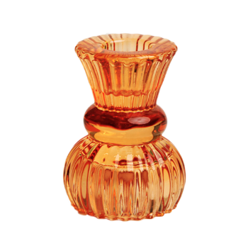 Talking Tables Small Orange Glass Candle Holder