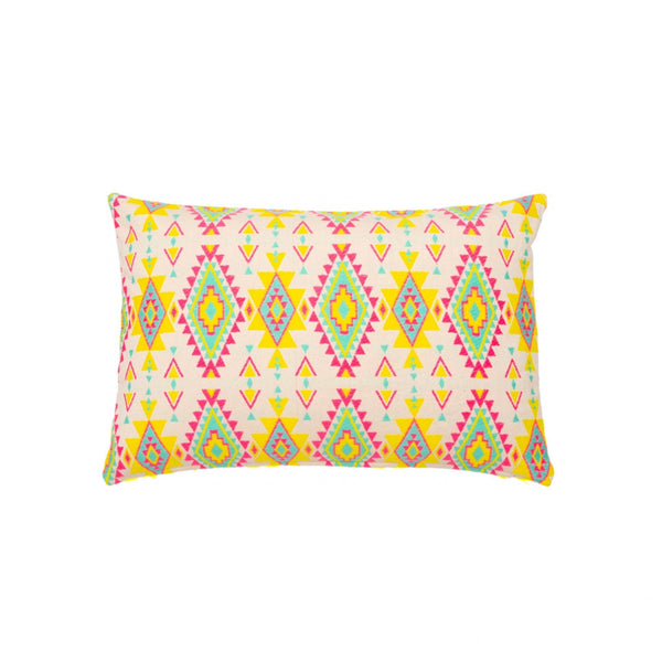 Cushion cover Multicolor Ikat Yellow size 60x40