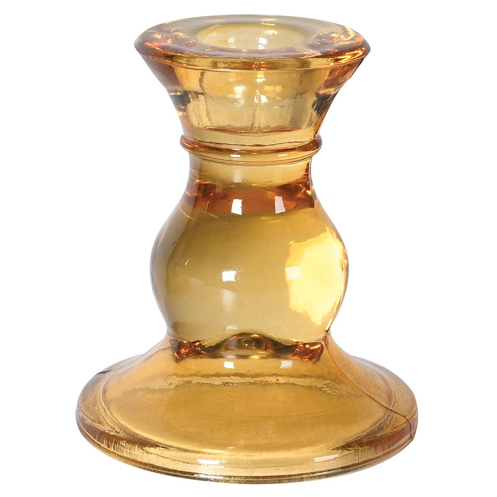 Amber Taper Candle Holder