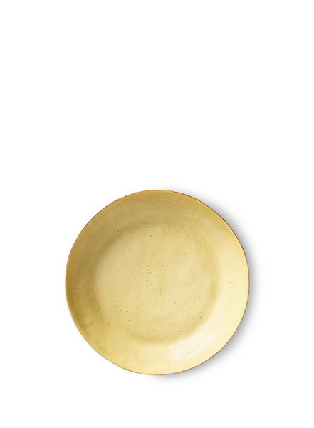 HK Living Bold & Basic Ceramics Side Plate In Yellow/Brown