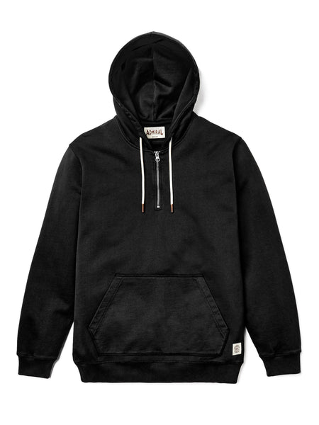 Stoughton 1/4 Zip Hooded Top - Kite Black