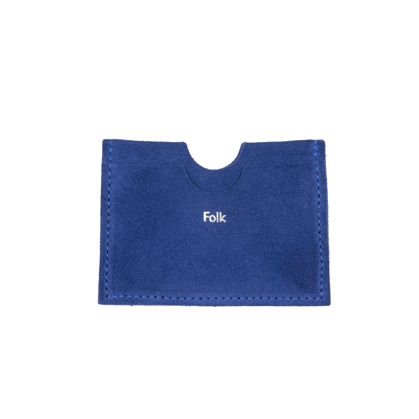 Orb Cardholder - Cobalt Blue Suede