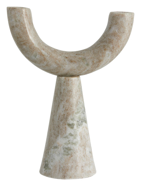 Nordal Semi Crescent Marble Candle Holder