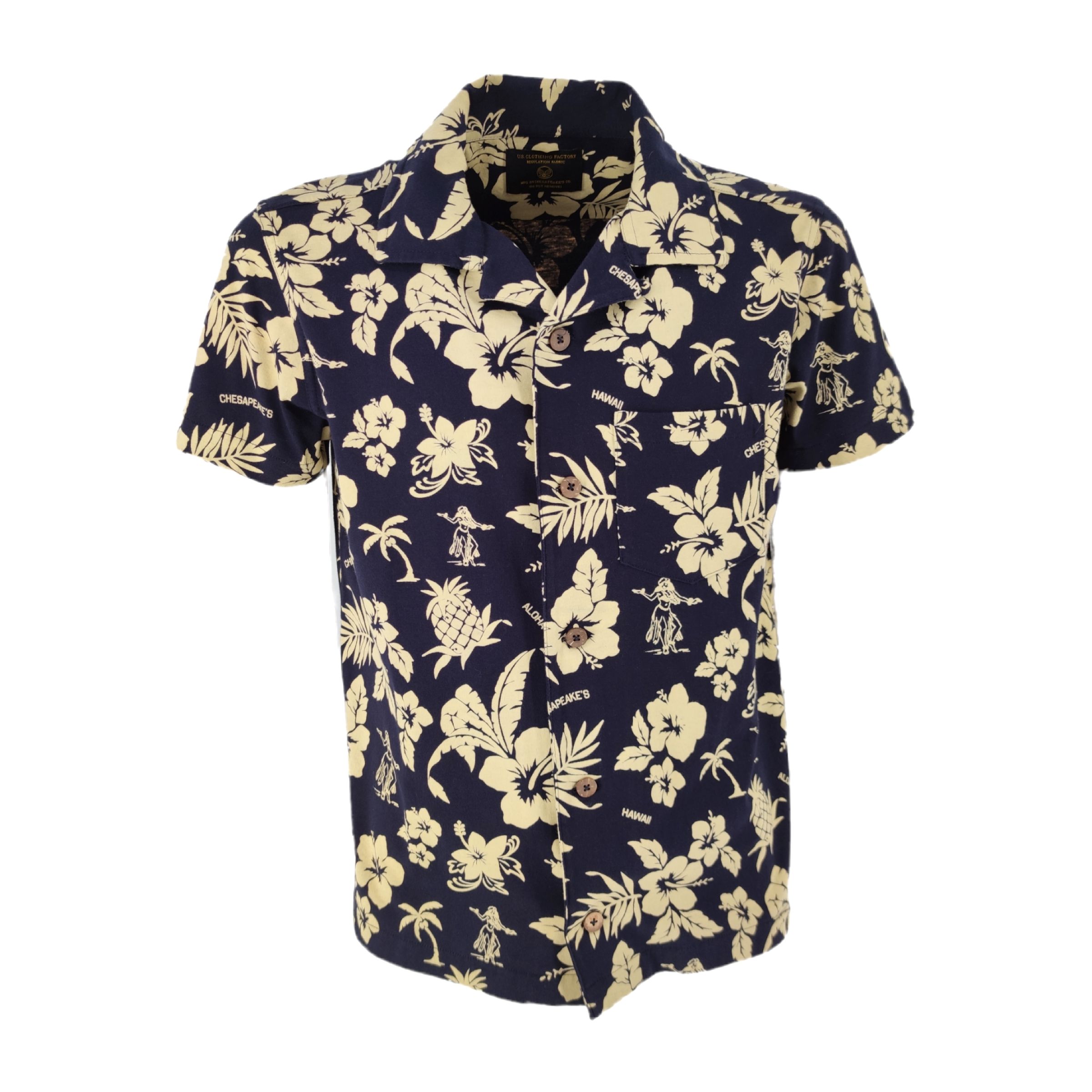 Hawaiian Men's Shirt Molokai Navy