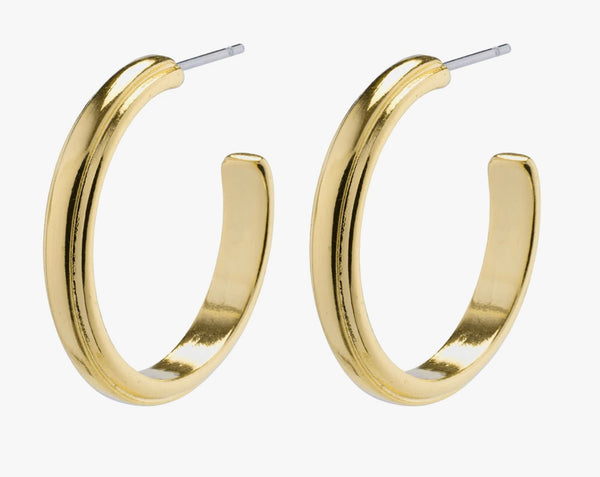 Thankful Medium Hoop Earrings Gold-Plated