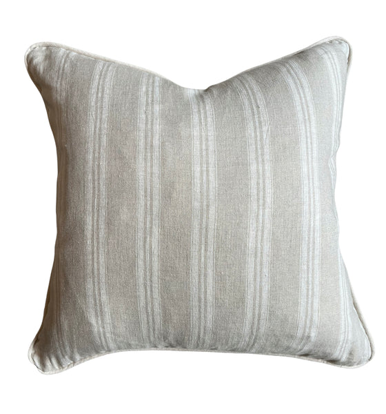 Bramley & White Millie - Linwood Danube Piped Cushion - Natural