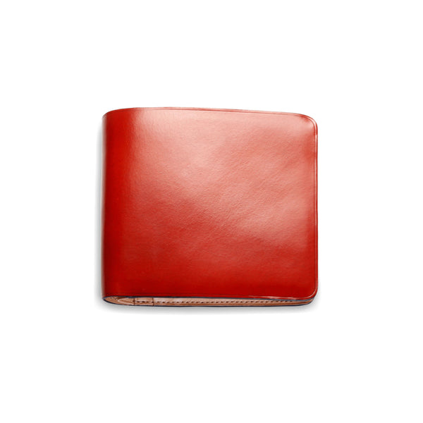 Il Bussetto Bi-Fold Wallet Press Button - Coral Red