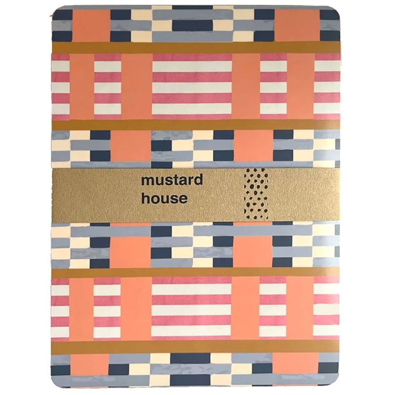Mustard House Almada Print Placemats Set of 4 - Larger Size