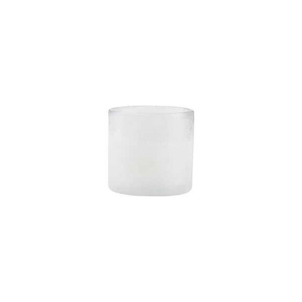 House Doctor Candle Stand Mist, White In Glass 11.5cm