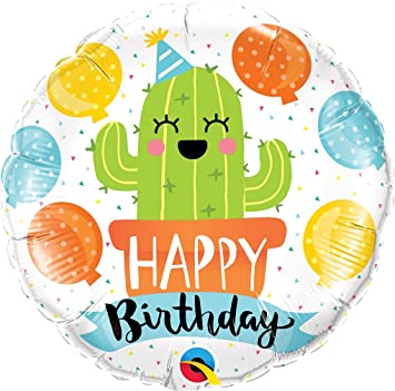 Qualatex Balloon Happy Birthday Cactus