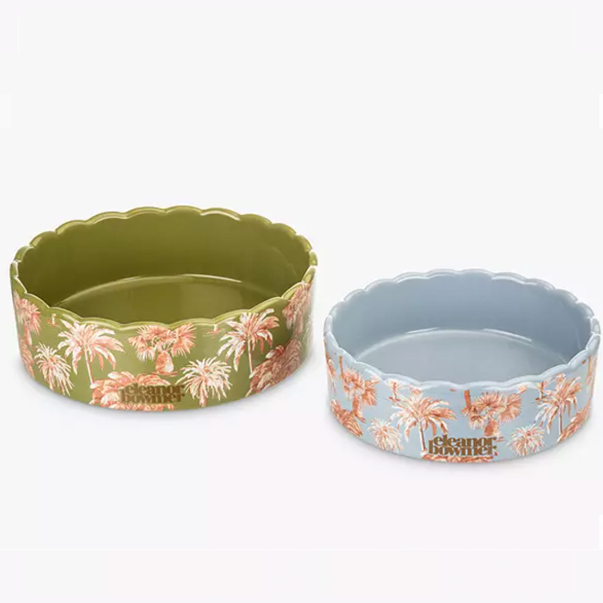 Pet Bowl Set Of 2 Dreamy Palms