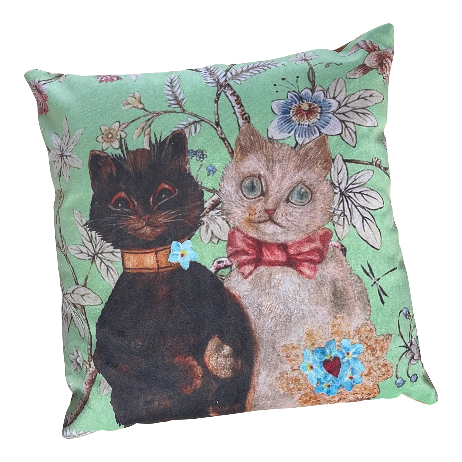 Diana Wilson Arcana Love Cats Velvet Cushion - Small