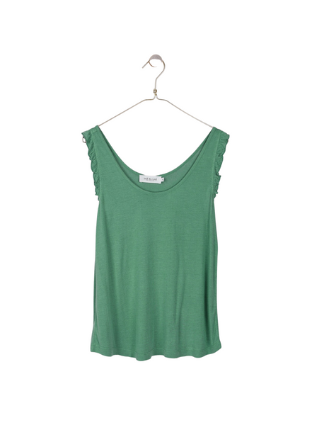 Pea Green Vest Top