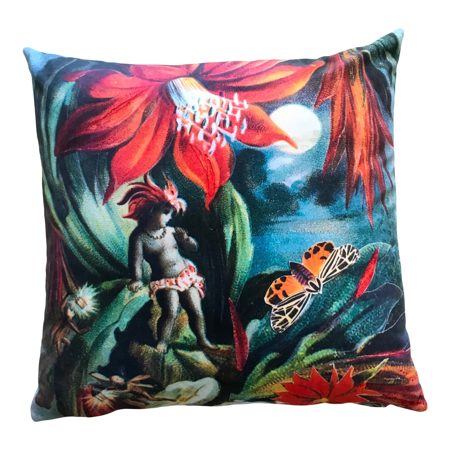Diana Wilson Arcana Cactus Fairy Velvet Cushion - Large