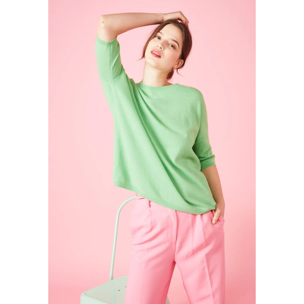 Melectra Cashmere Jumper | Neon Green