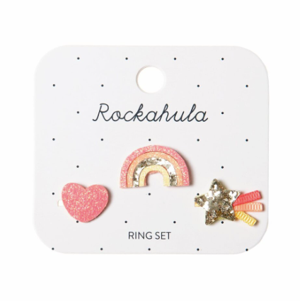 Rockahula Rainbow / Heart Bright Ring Set