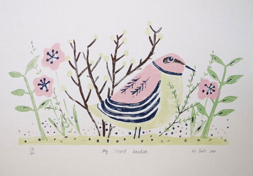 Liz Toole My Secret Garden Framed Screenprint