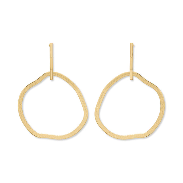 A Weathered Penny  Alber Gold Earrings